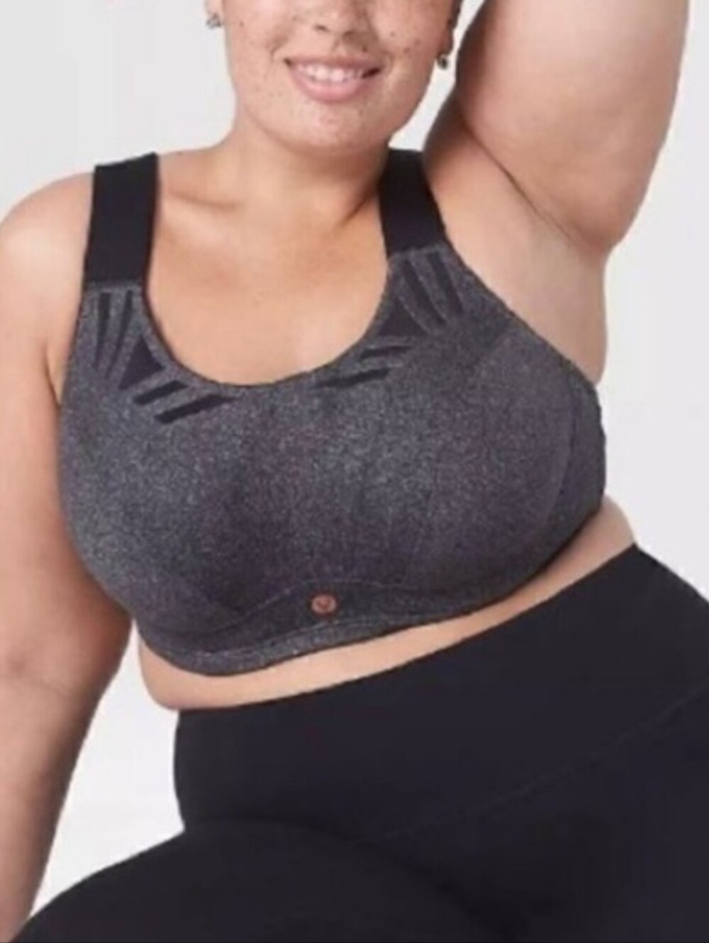 Livi Lane Bryant Plus-Size High Support Seamless Sports Bra - Charcoal